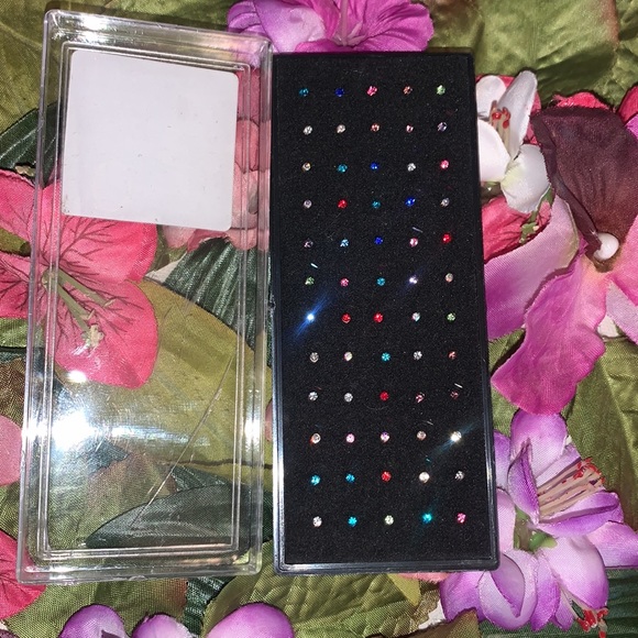 316 L surgical, steel nose, stud set of 60, new in case assorted colors - Picture 3 of 13